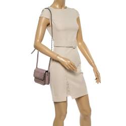 مملوكة مسبقًا Valentino Old Rose Leather Mini Rockstud Crossbody Bag