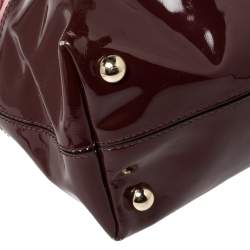 مملوكة مسبقًا حقيبة يد فالنتينو جلد لامع عنابي و أحمر