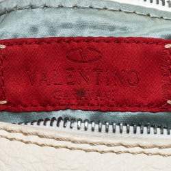 Pre Owned حقيبة ميني فالنتينو V رينغ جلد عاجي