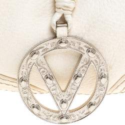 Pre Owned حقيبة ميني فالنتينو V رينغ جلد عاجي