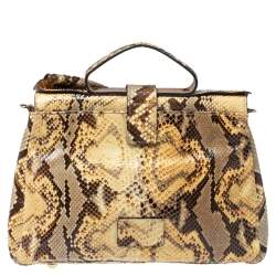 مملوكة مسبقًا Valentino Multicolor Python Aphrodite Top Handle Bag