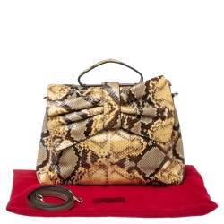 مملوكة مسبقًا Valentino Multicolor Python Aphrodite Top Handle Bag