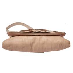 Valentino Beige Crinkled Leather Petal Messenger Bag