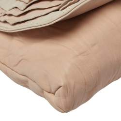 Valentino Beige Crinkled Leather Petal Messenger Bag