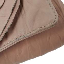 Valentino Beige Crinkled Leather Petal Messenger Bag