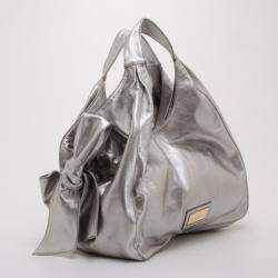 Pre Owned Valentino Silver Nuage Bow Tote 