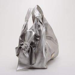 Pre Owned Valentino Silver Nuage Bow Tote 