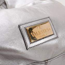 Pre Owned Valentino Silver Nuage Bow Tote 