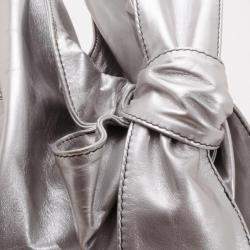 Pre Owned Valentino Silver Nuage Bow Tote 