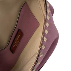 Pre Owned Valentino Pink Leather Studded Belt Bag