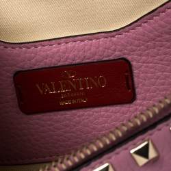 Pre Owned Valentino Pink Leather Studded Belt Bag
