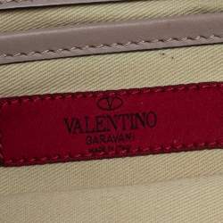 Pre Owned Valentino Brown Pony Hair Rockstud Flap Clutch Bag