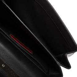 Pre Owned حقيبة كلتش فا فا فوم روكستد جلد أسود