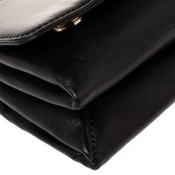 Pre Owned حقيبة كلتش فا فا فوم روكستد جلد أسود