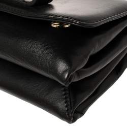 Pre Owned حقيبة كلتش فا فا فوم روكستد جلد أسود