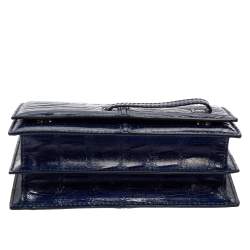 مملوكة مسبقًا Valentino Blue Glazed Crocodile Flap Clutch