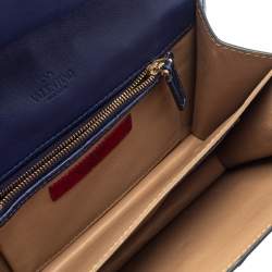 مملوكة مسبقًا Valentino Blue Glazed Crocodile Flap Clutch