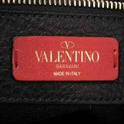 Valentino Black Leather Rockstud Backpack