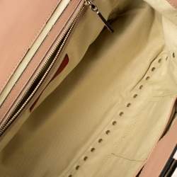 Pre Owned Valentino Pink Soft Leather Rockstud Top Handle Bag