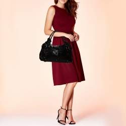 Valentino Black Python Leather Satchel