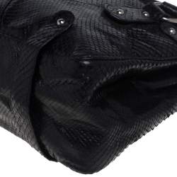 Valentino Black Python Leather Satchel