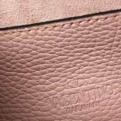 Pre Owned Valentino Pink Leather Small Rockstud Crossbody Bag