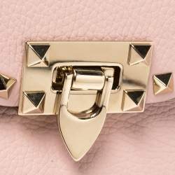 Pre Owned Valentino Pink Leather Small Rockstud Crossbody Bag