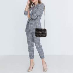 Pre Owned Valentino Black Quilted Leather Rockstud Spike Top Handle Bag