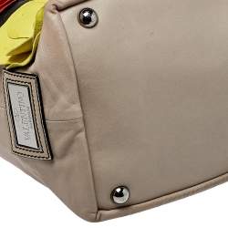 Valentino Grey Leather Floral Applique Tote