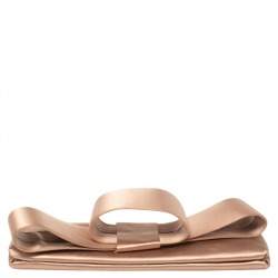 مملوكة مسبقًا حقيبة كلتش فالنتينو فيونكة ساتان وردي نود