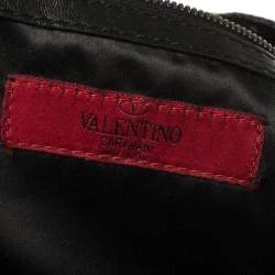 Pre Owned Valentino Black Day Lace Large Nuage Bow Hobo