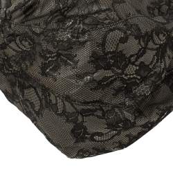 Pre Owned Valentino Black Day Lace Large Nuage Bow Hobo