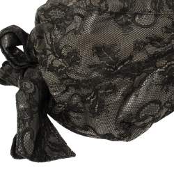 Pre Owned Valentino Black Day Lace Large Nuage Bow Hobo
