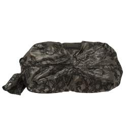 Pre Owned Valentino Black Day Lace Large Nuage Bow Hobo