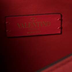 Pre Owned Valentino Rouge Pur Smooth Leather Rockstud Hype Shoulder Bag