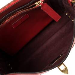 Pre Owned Valentino Rouge Pur Smooth Leather Rockstud Hype Shoulder Bag