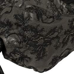 Pre Owned Valentino Black Day Lace Large Nuage Bow Hobo
