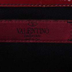 مملوكة مسبقًا حقيبة يد ريد فالنتينو هيستوار جلد لامع