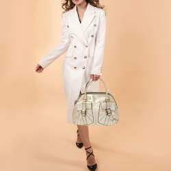 Pre Owned Valentino Metallic Gold Leather Satchel