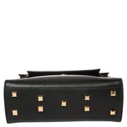 Pre Owned حقيبة فالنتينو ماي روكستد يد علوية جلد أسود