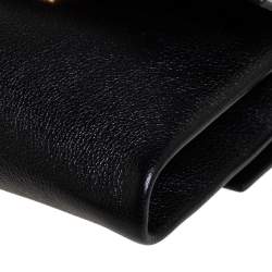 Pre Owned Valentino Black Leather Vring Belt Bag