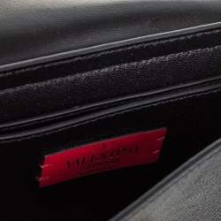 Pre Owned Valentino Black Leather Vring Belt Bag