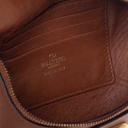 Pre Owned Valentino Tan Leather VLogo Belt Bag