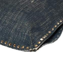 Valentino Blue Denim Rockstud Messenger Bag