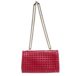 Pre Owned Valentino Rosso Studded Leather Va Va Voom Chain Shoulder Bag