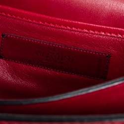 Pre Owned Valentino Rosso Studded Leather Va Va Voom Chain Shoulder Bag