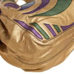 Pre Owned حقيبة يد فالنتينو نواغ فيونكة نقش ثعبان وجلد رقعة سبيرال متعدد الألوان