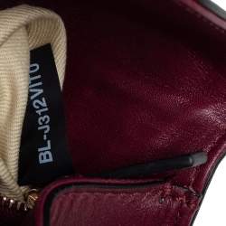 مملوكة مسبقًا Valentino Burgundy Leather Small Rockstud Glam Lock Flap Bag