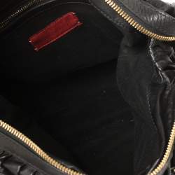 Pre Owned Valentino Black Leather Rockstud Boston Bag