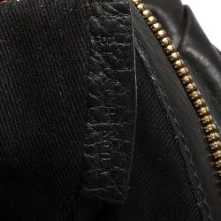 Pre Owned Valentino Black Leather Rockstud Boston Bag